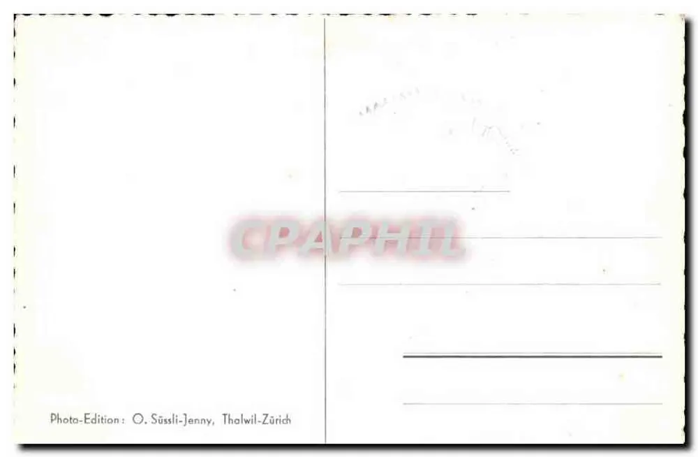 Abóbada de Rhôneglacier - Gruta de gelo — Edição Fotográfica O. Süssli-Jenny, Thalwil-Zürich, n° 2071 - Verso