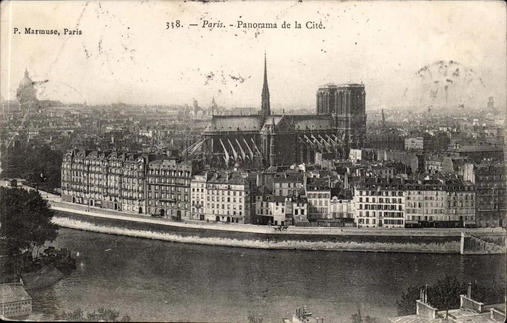 Paris - Panorama da Cité — P. Marmuse, Paris, n° 338 - Frente