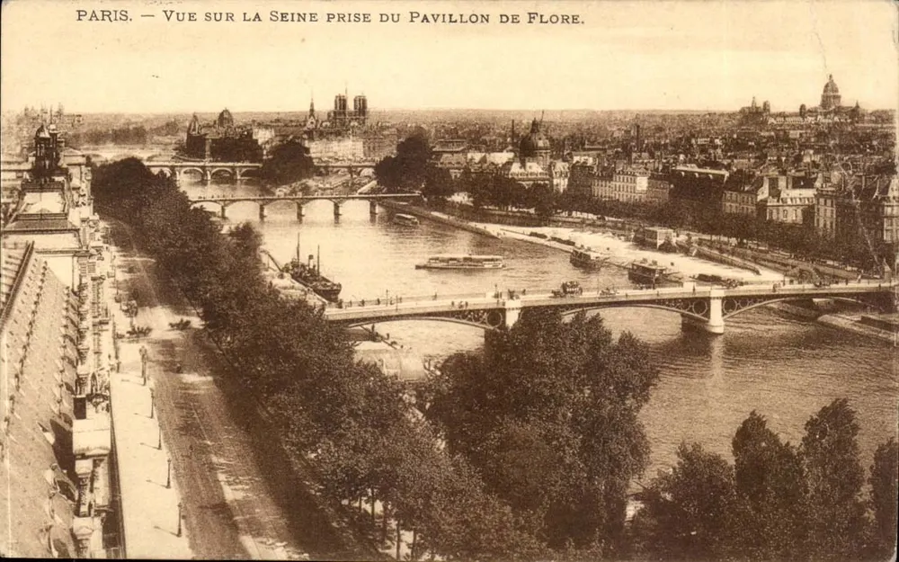 Paris — Ansicht der Seine vom Pavillon de Flore — Verlag unbekannt - Vorderseite