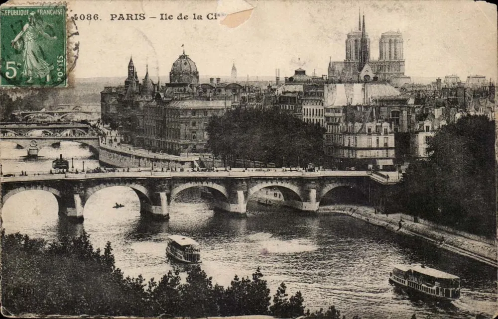 Paris — Ilha da Cidade — Editor não identificado, n° de série 4086 - Frente
