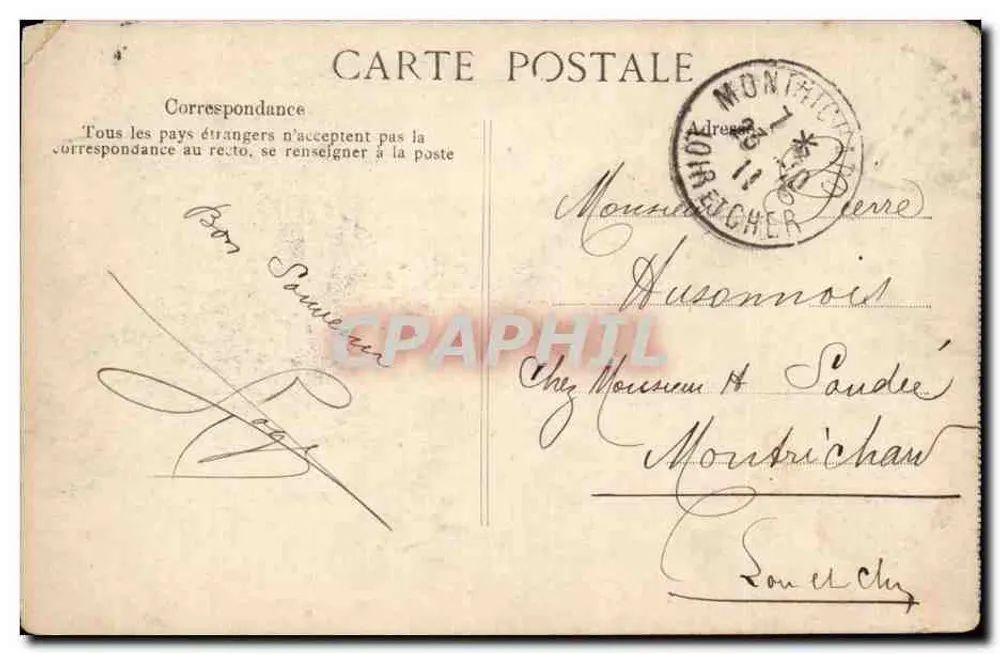 Paris — Ilha da Cidade — Editor não identificado, n° de série 4086 - Verso