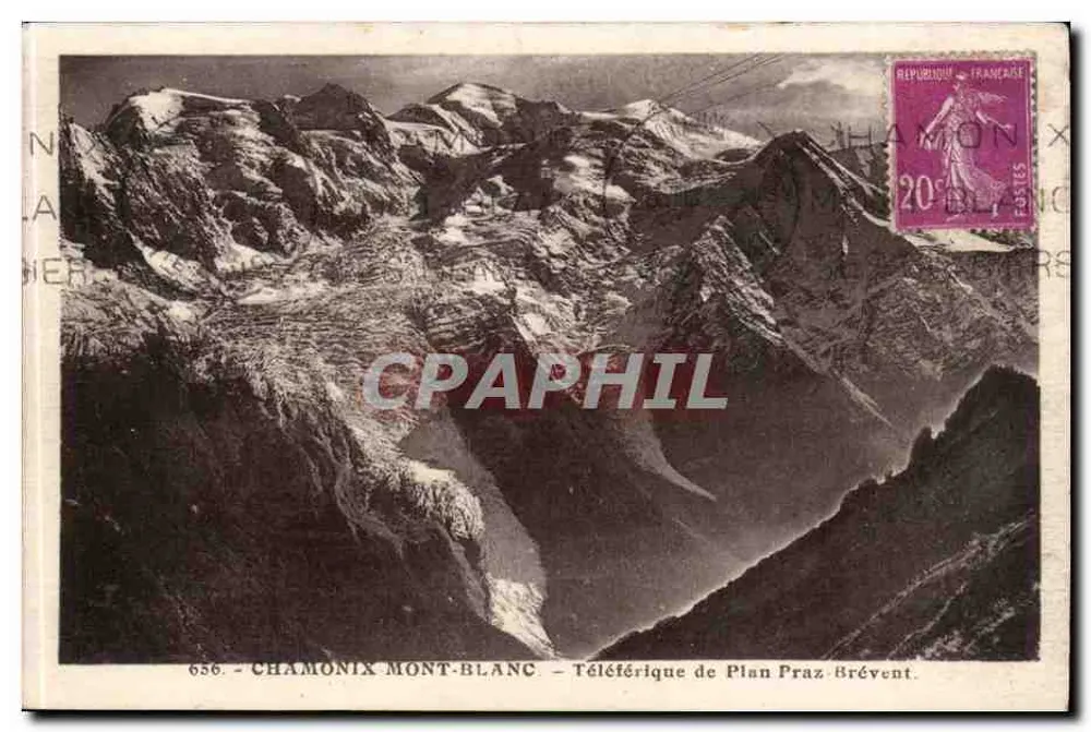 Chamonix Mont-Blanc — Teleliften van Plan Praz-Brévent — L. Morand, Megève - Voorkant