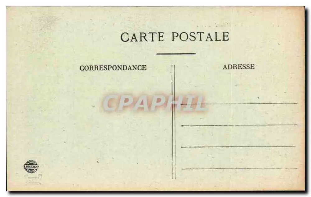 Chambery — O Hotel de Ville — Éditeur K. GouTuscy, n° 422 - Verso
