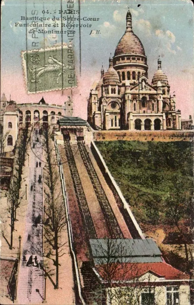 Basilique du Sacré-Cœur und Montmartre Funicular — Paris — J.H. Verlag - Vorderseite