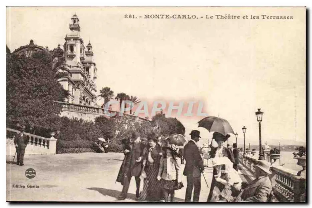 Monte-Carlo - Das Theater und die Terrassen — Edition Giatta, n° 881 - Vorderseite