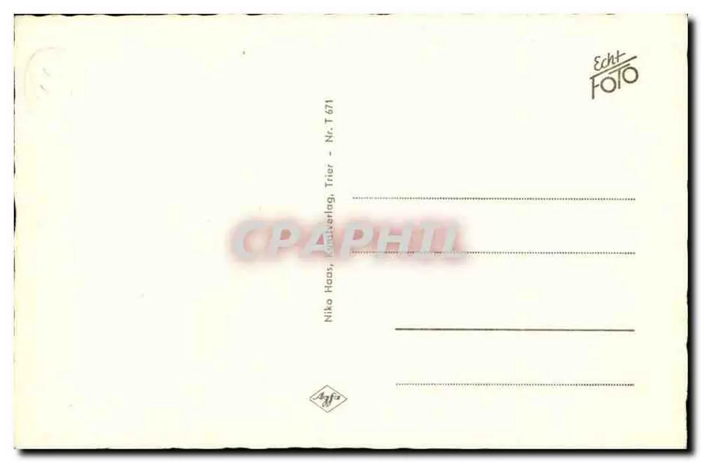 Trier, Porta Nigra — Verlag Niko Haas, Serie T 671 - Rückseite