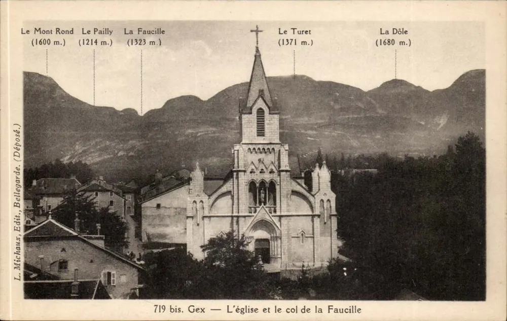 Die Kirche und der Pass der Sense — Gex — L. Michaux, Verlag, Bellegarde. (Deposited.) - Vorderseite
