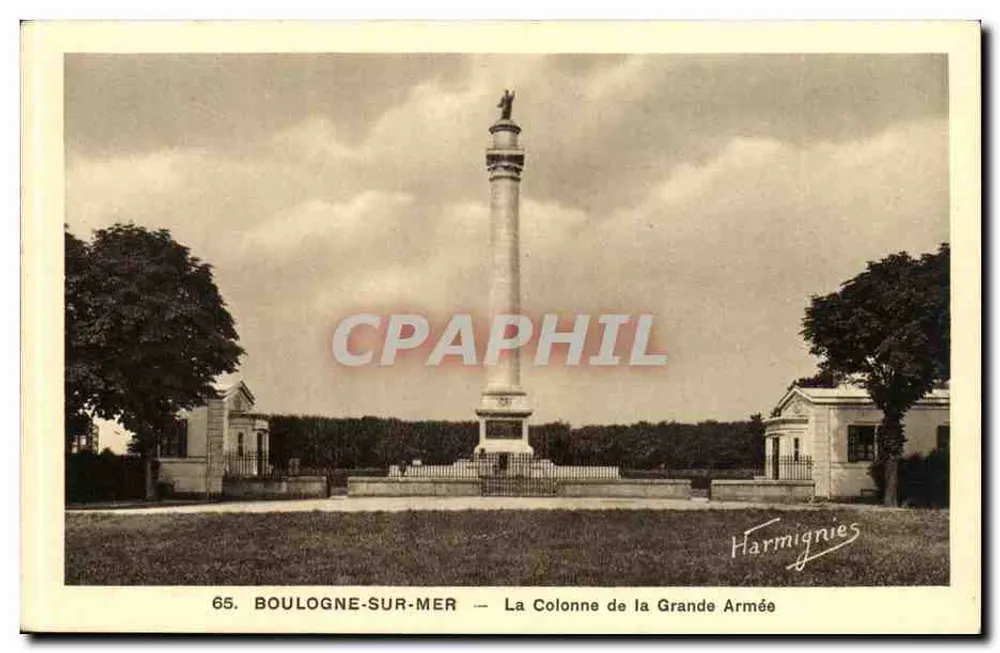 Boulogne-sur-Mer — Säule der Grande Armée — Verlag Harmignies, Nr. 65 - Vorderseite