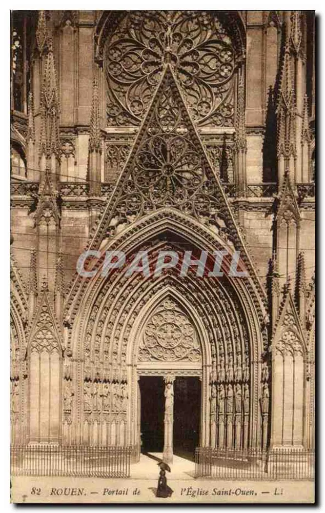 Rouen — Portal der Kirche Saint-Ouen — Verlag L.1 - Vorderseite
