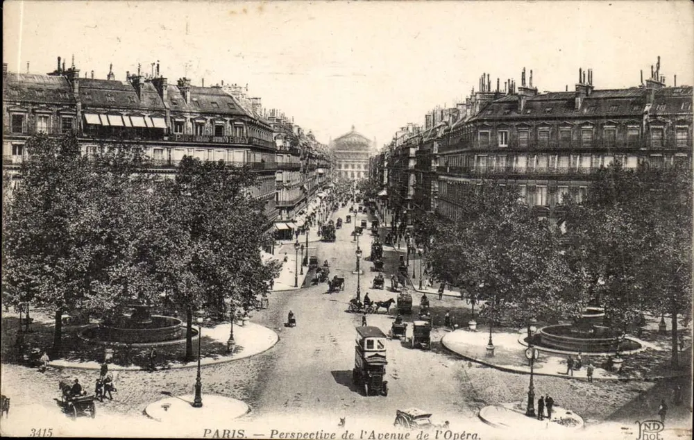 Paris — Perspectiva da Avenue de l'Opéra — ND Hot, n°3415 - Frente