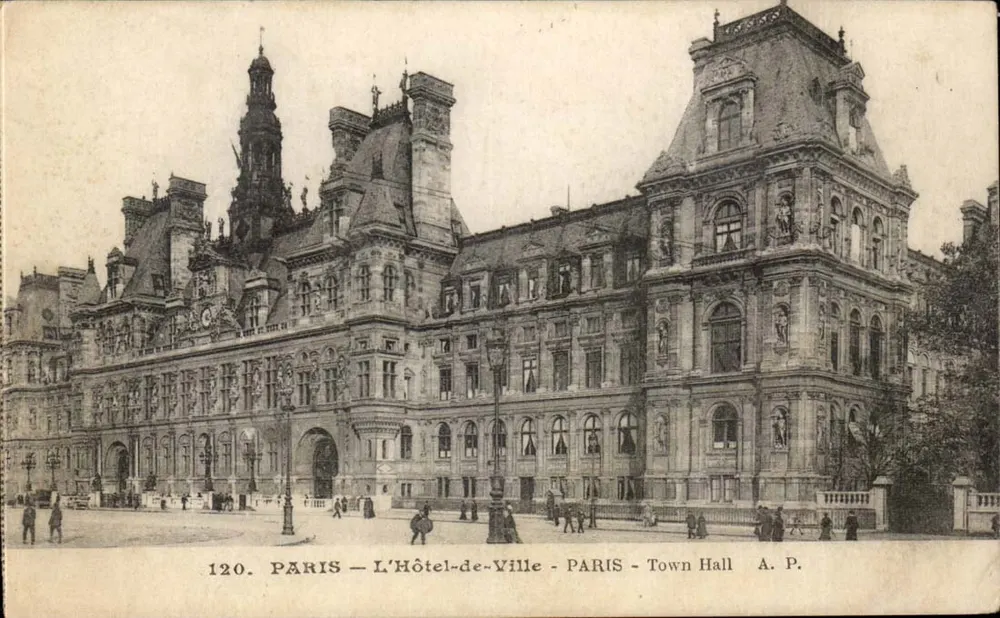 Paris — O Hotel-de-Ville — editor A.P. n°120 - Frente
