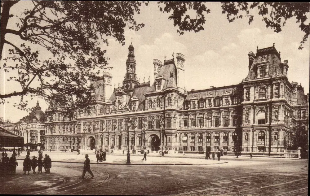 Paris — O Palácio de Justiça — Town Hall — Bilhete postal antigo n°118 - Frente