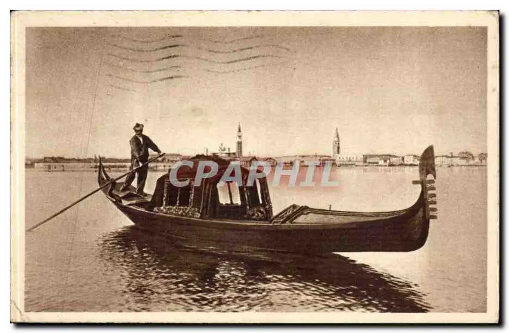 Gondeln in Venedig — Ansicht der Stadt — Edition Ongania, Venedig - Vorderseite