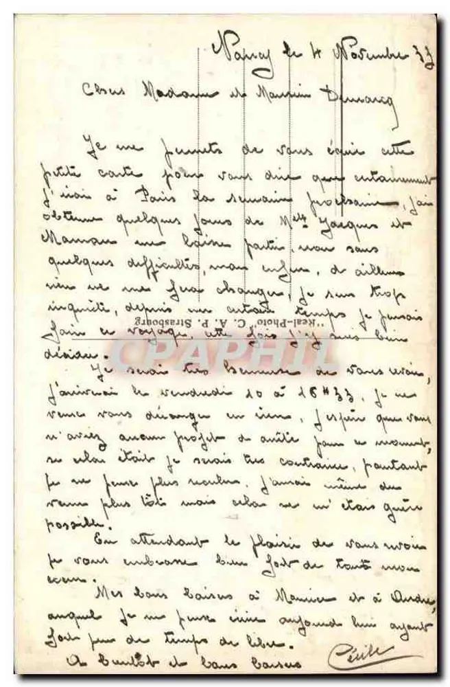 Nancy — A Torre da Comendadoria — C.A.A. - Verso