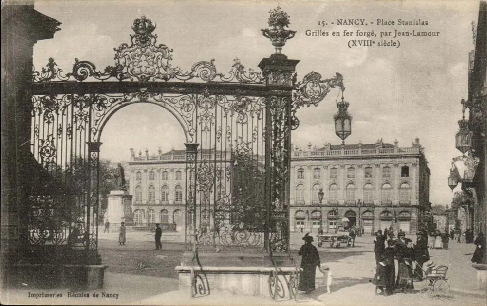 Nancy - Place Stanislas - Eisen-Gitter von Jean-Lamour (18. Jahrhundert) - Vorderseite