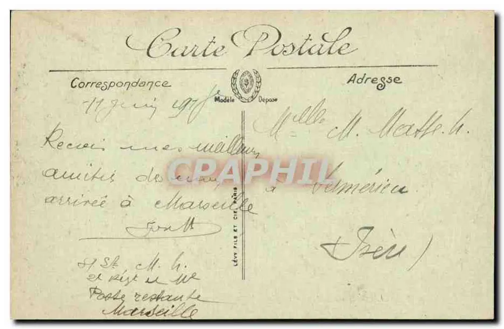 Marselha — Palácio Longchamp — Fonte central - Verso