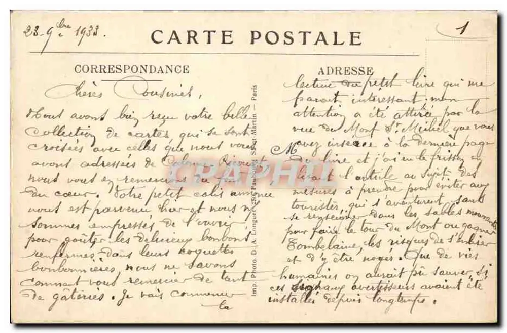 Arras — Place de la Gare nach dem Krieg 1914-1915 — Édition Charles Léger - Rückseite