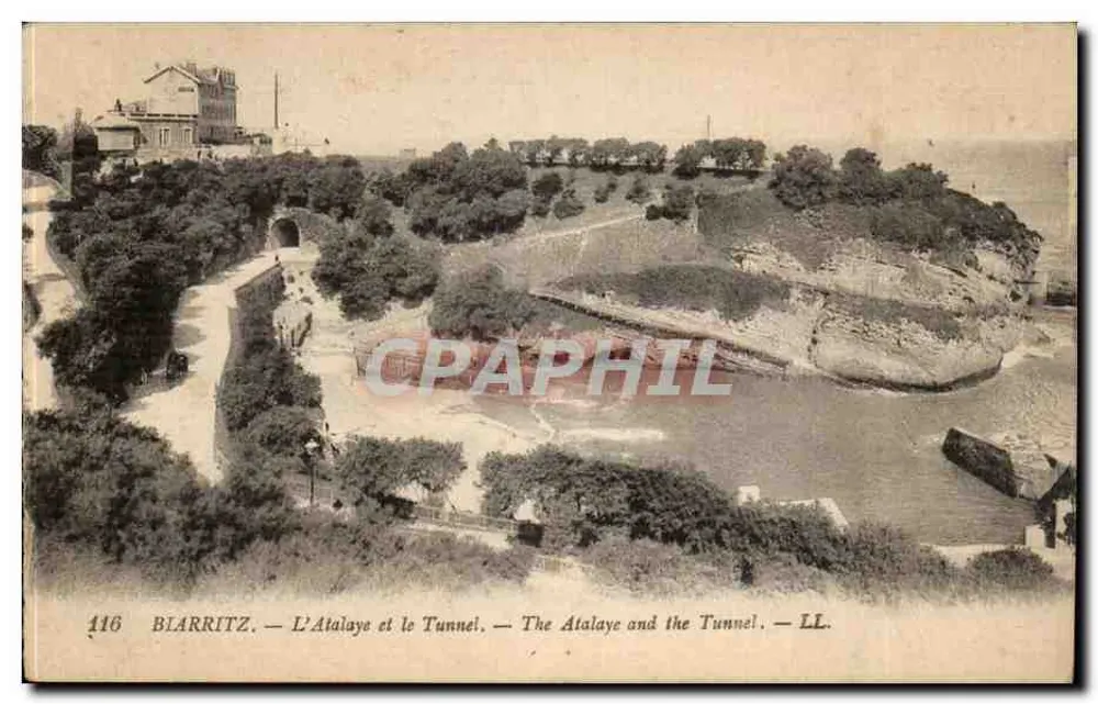 Biarritz — L'Atalaye e o Túnel — LL. — n° 116 - Frente