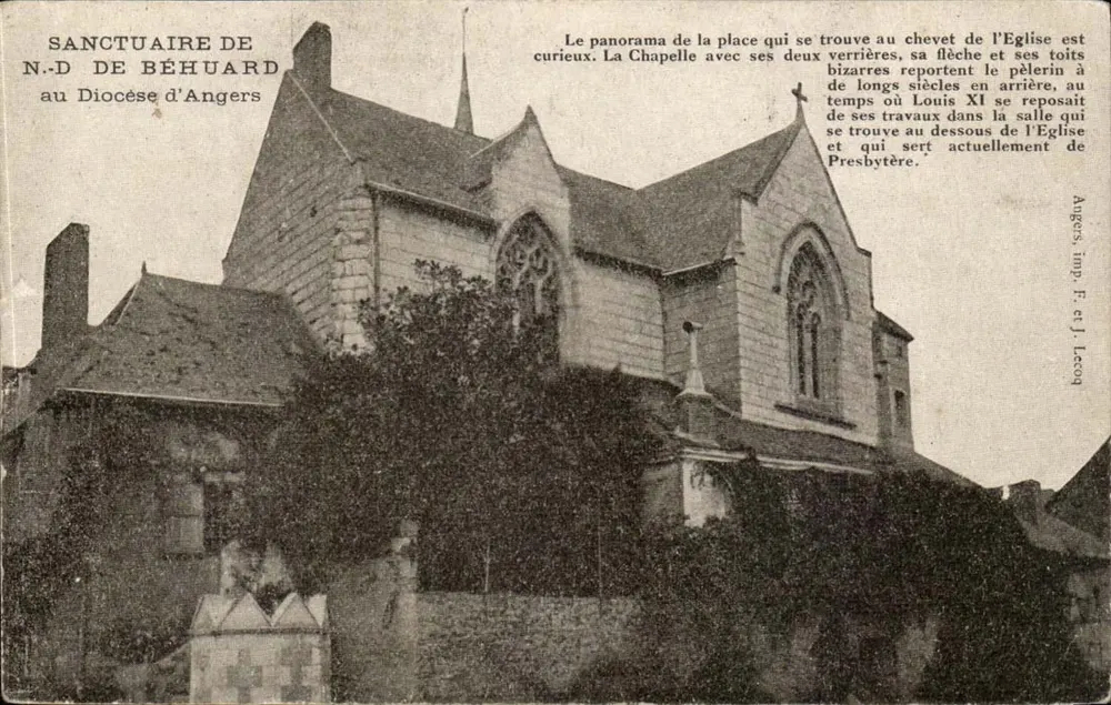 Heiligtum der N.-D. de Béhuard — Angers, gedruckt von F. et J. Lecoq — Nummer nicht sichtbar - Vorderseite