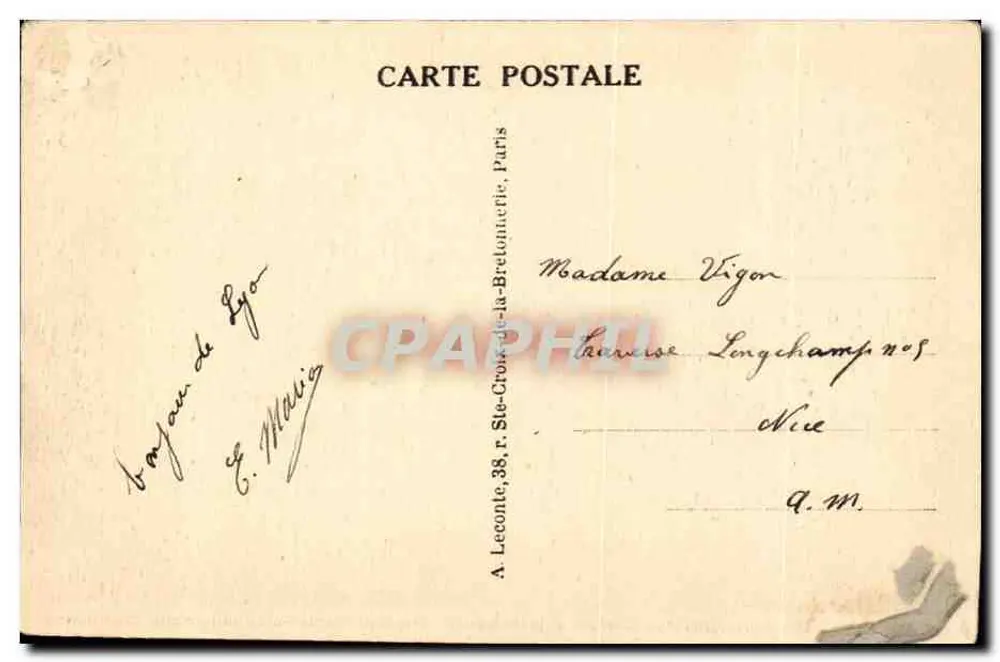 Paris — Die Boulevards Poissonnière und Montmartre — Verlag: Grands Gionaux, Nr. 154 - Rückseite