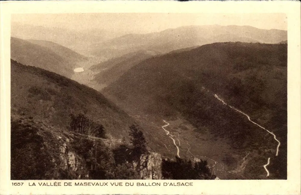 Ausblick auf die Masevaux-Tal von Ballon d'Alsace — Serie 1657 — Braun & Cie, Dornach - Vorderseite