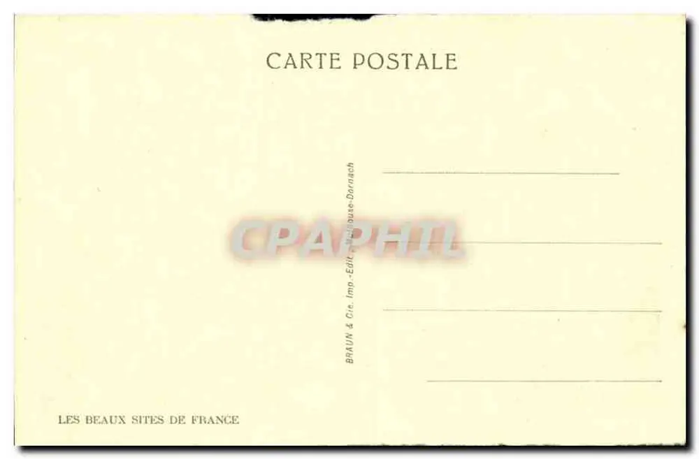 Cume do Ballon d'Alsace — vista panorâmica — série 1401, editada por Braun & Cie, Dernach - Verso
