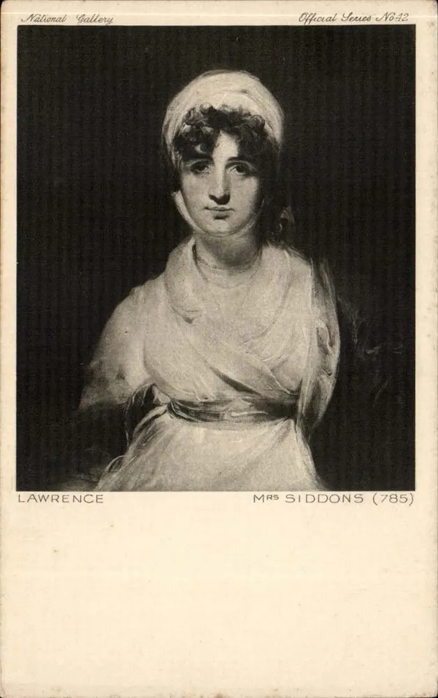 Retrato da Sra. Siddons — National Gallery — editor Harrison & Sons, n°42 - Frente
