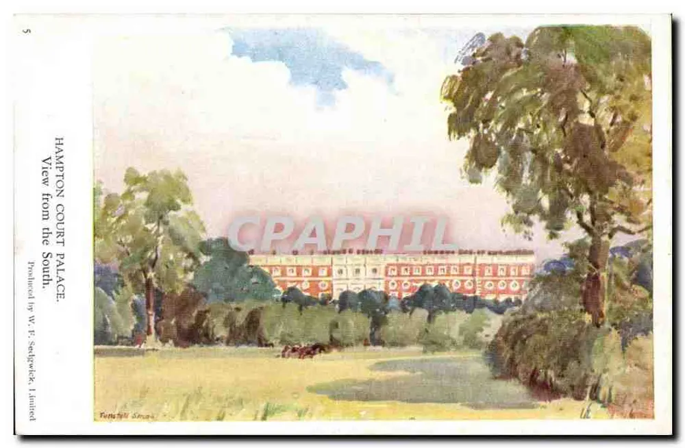 HAMPTON COURT PALACE — Blick von Süden — Verlag W. P. Sedgwick, Limited - Vorderseite
