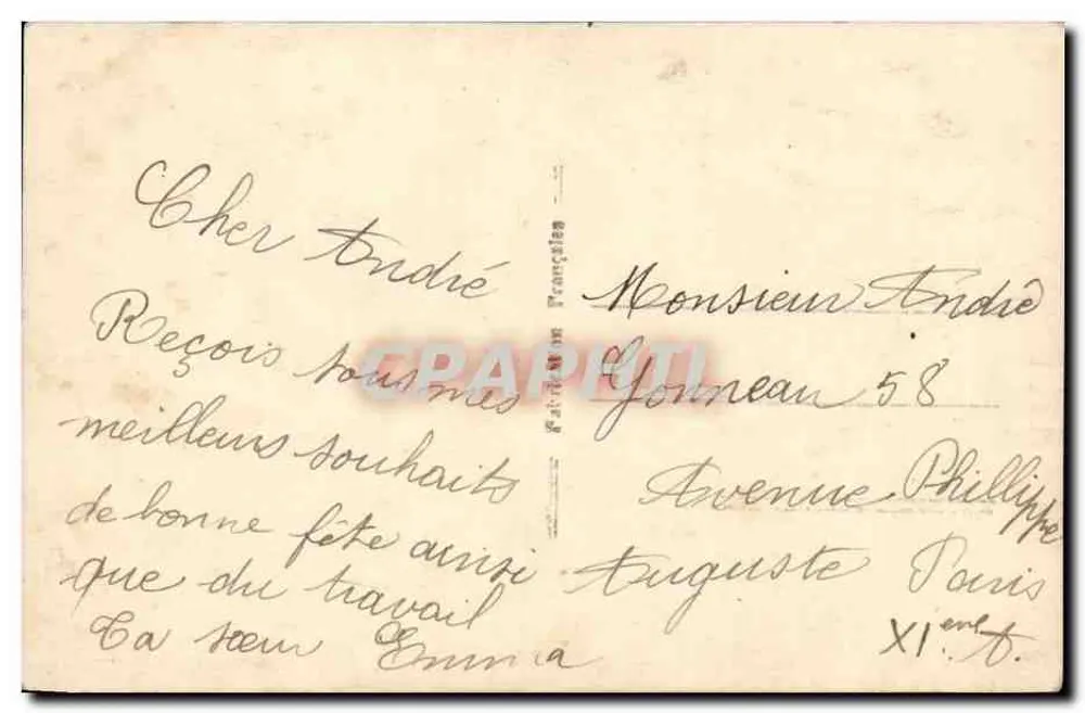 Blumenstrauß in einem Korb — Frohe Weihnachten — Verlag 'Bonheur' Nr. 4632 - Rückseite