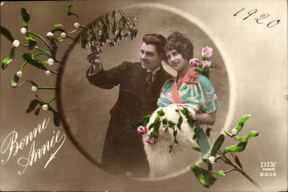 Festliches Paar — Neujahrsgrüße 1920 — Dix Paris 2352 - Vorderseite