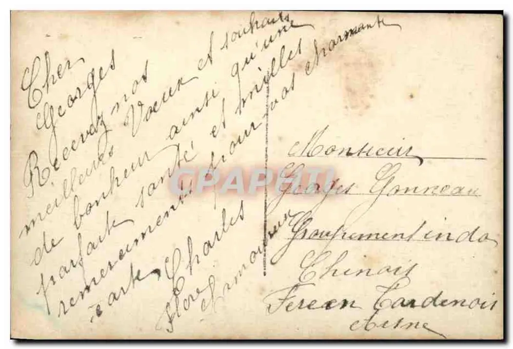Festliches Paar — Neujahrsgrüße 1920 — Dix Paris 2352 - Rückseite