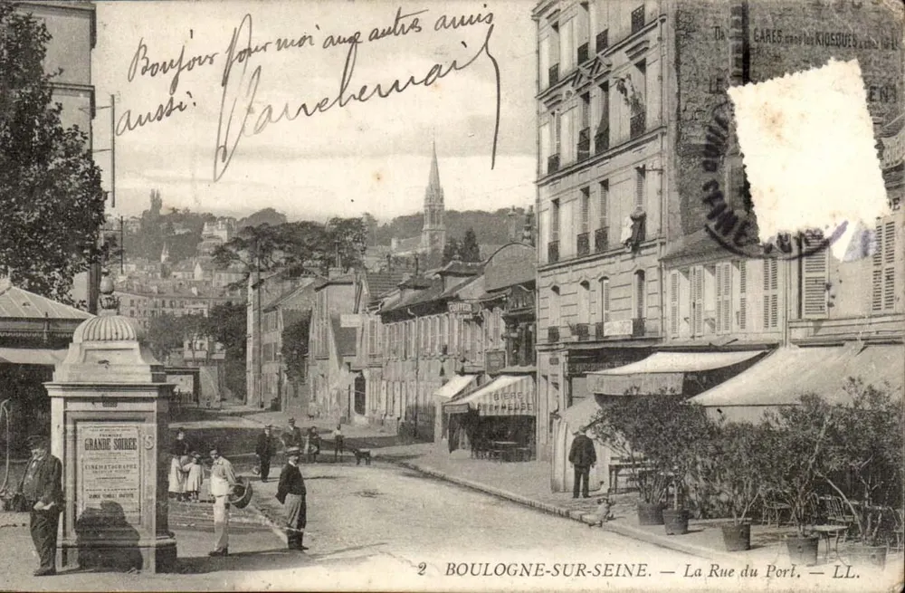 Boulogne-sur-Seine — Die Straße des Ports — LL. — Großer Abend - Vorderseite
