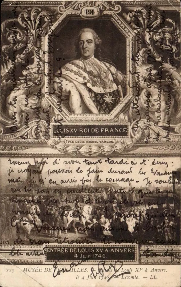 Entrada de Louis XV em Anvers — 4 Junho 1746 — Museu de Versailles — Editor: Lecomte, n° 225 - Frente