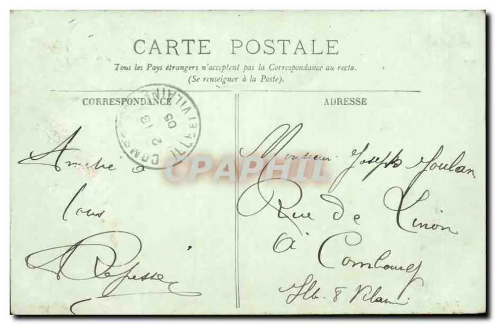 Paris — O Arco do Triunfo — LL. n° 704 - Verso