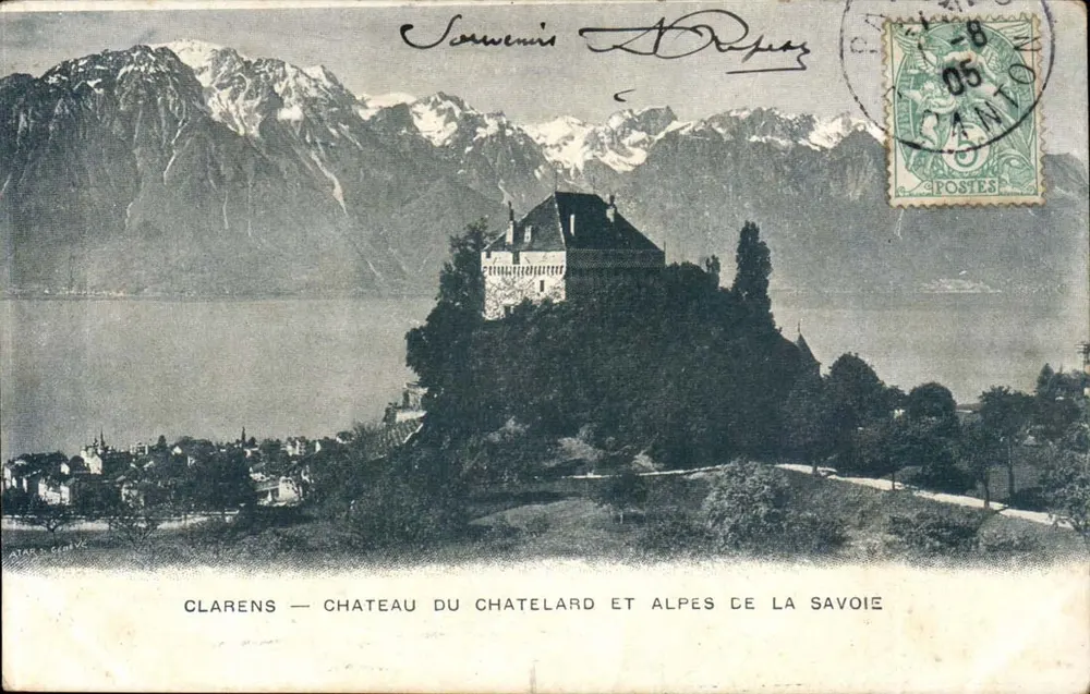Clarens — Schloss Chatelard und die Alpen der Savoyen — Verlag: A. Goyet - Vorderseite