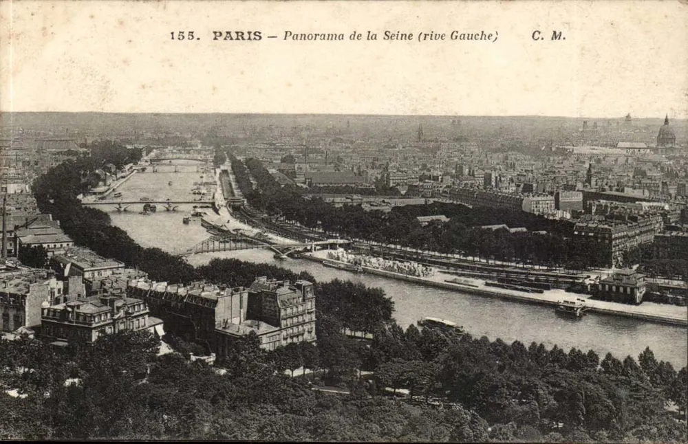 PARIS — Panorama do rio Sena (margem esquerda) — C. M. n° 155 - Frente