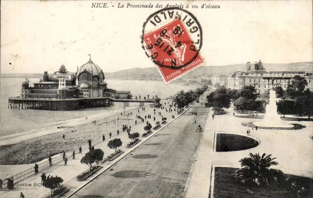 NICE - Blick auf die Promenade des Anglais von oben — unbekannter Verlag, Seriennummer nicht sichtbar - Vorderseite