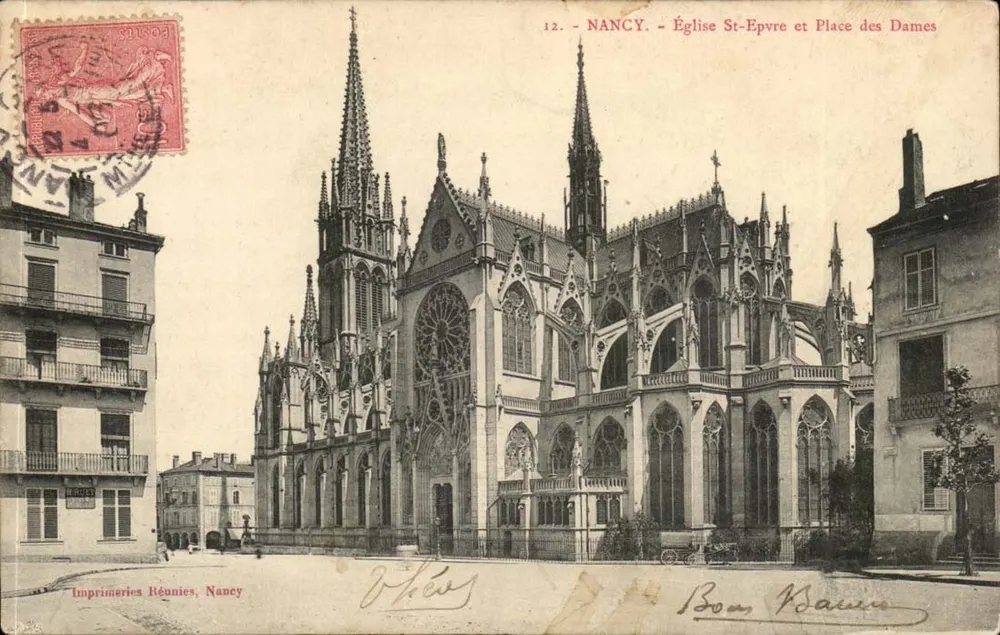NANCY - Igreja de São Epvre e Praça das Senhoras — Imprentas Reunidas, Nancy, n°12 - Frente