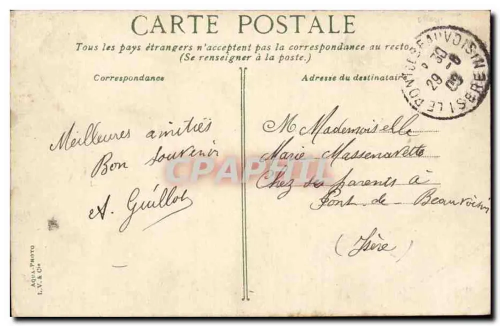Lago do Bourget — A Abadia de Haute-Combe — L.V. & Cie - Verso