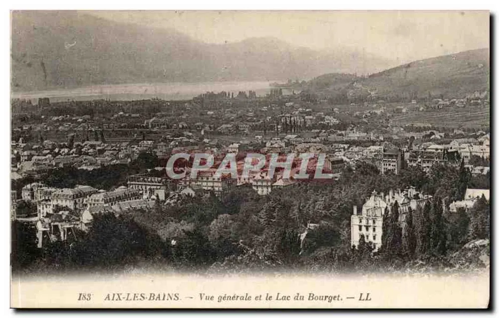 Aix-les-Bains — Vista geral e o Lago do Bourget — LL - Frente