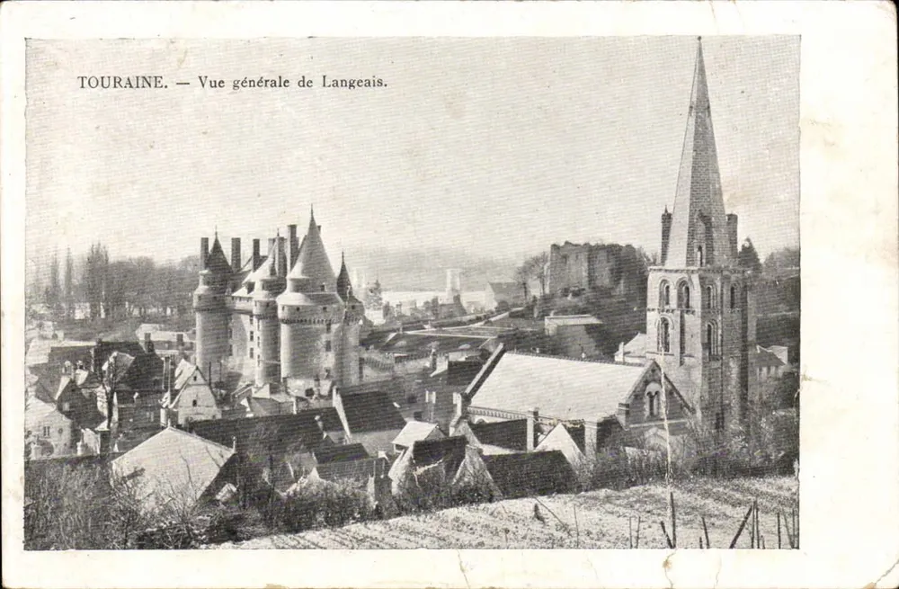 TOURAINE — Allgemeiner Blick auf Langeais — Sonderausgabe von CHOCOLAT POMLAIN - Vorderseite