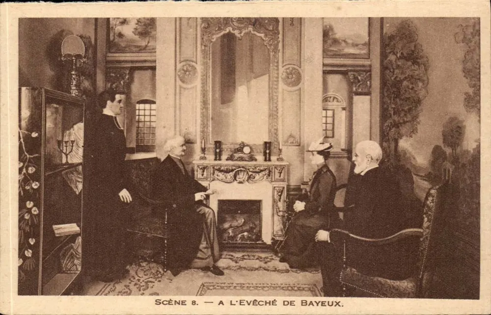 Szene 8 — Am Bischofssitz von Bayeux — Diorama von Sainte-Thérèse des Kindes Jesu - Vorderseite