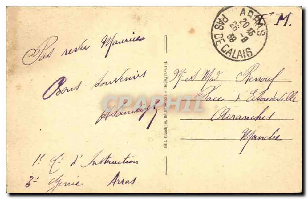 Arras (P.-de-C.) — La Petite Place und das Rathaus — Verlag P.-de-C., Nr. 311 - Rückseite