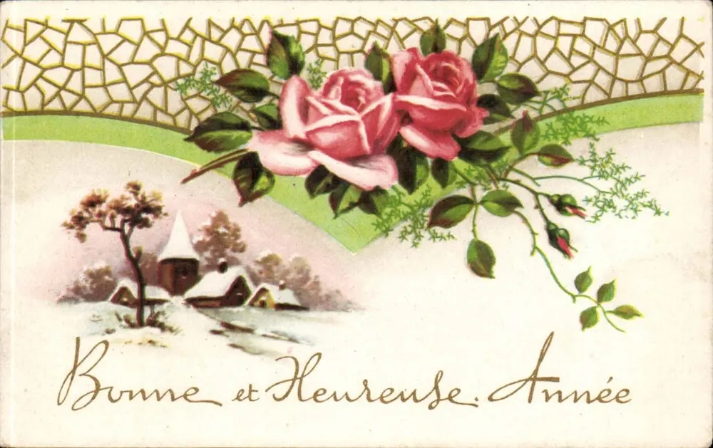 Schneeviertel — Rosen — Meautis, Serie 1900 - Vorderseite