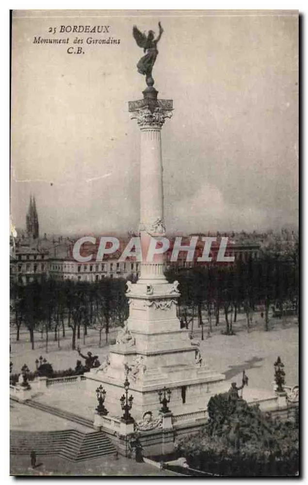 Bordeaux — Monument dos Girondinos — C.B. - Frente