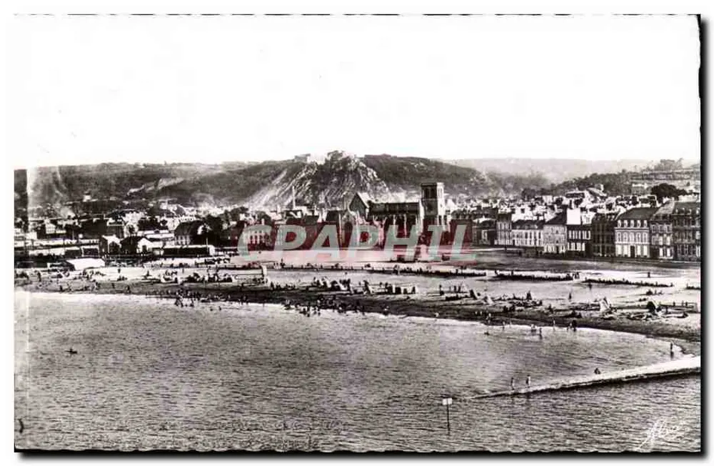 Cherbourg — Panorama der Flage und des Platz Napoléon Ier — Alex Becquemin Edit. - Vorderseite