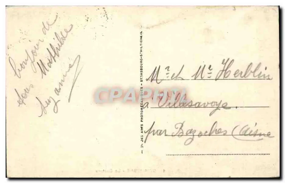 Compiègne - O Castelo — editor JES AIMS, n° 42 - Verso