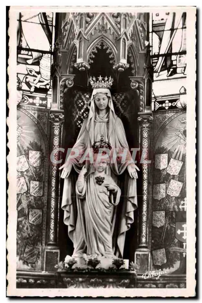 Statue der Jungfrau — Basilika Notre-Dame du Sacré-Cœur, Issoudun (Indre) — Sammlung J. Kural - Éditions Modernes Théorjac - Vorderseite