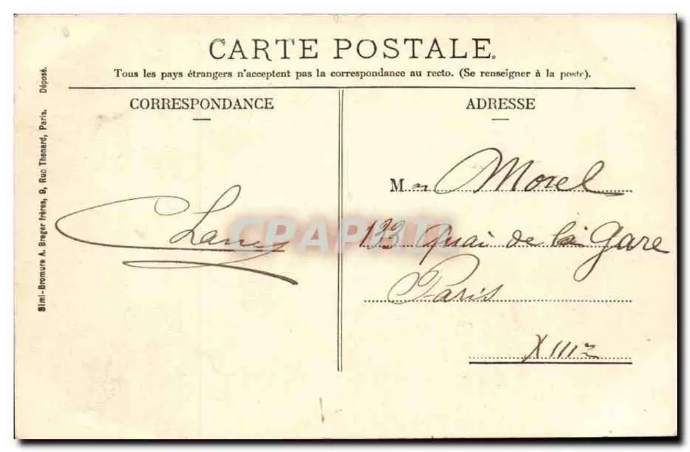 Der Gefangene von Gisors (Eure) — Nachbildung einer alten Holzschnitte — Biard, Verlag, Gisors - Rückseite