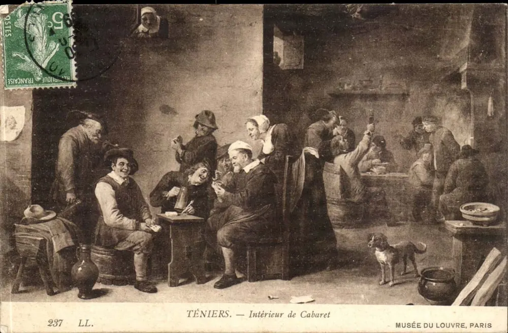 TÉNIERS — Interior de Cabaré — Museu do Louvre, Paris - Frente